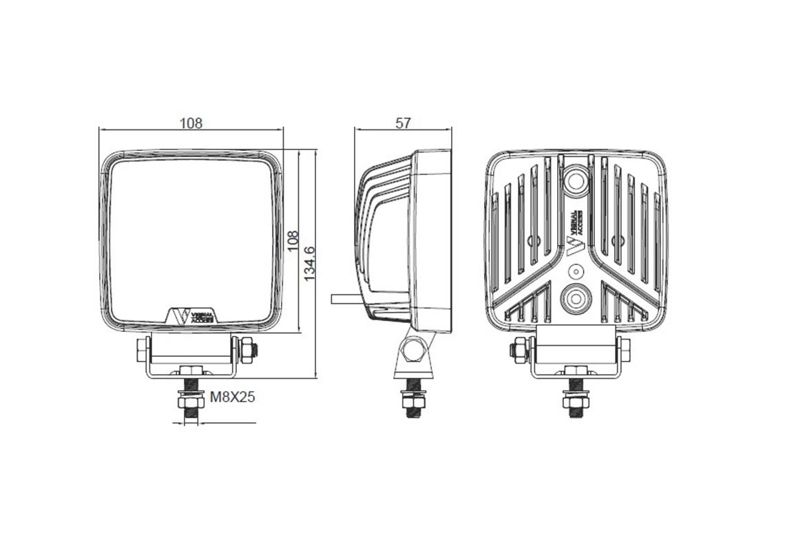 SQUARE WORKLAMP 2000 LM